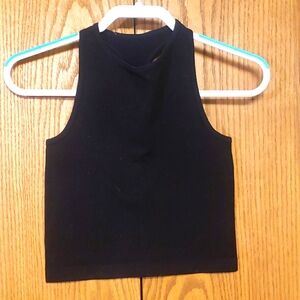 Free People Women's M/L Black Cropped Tank Top